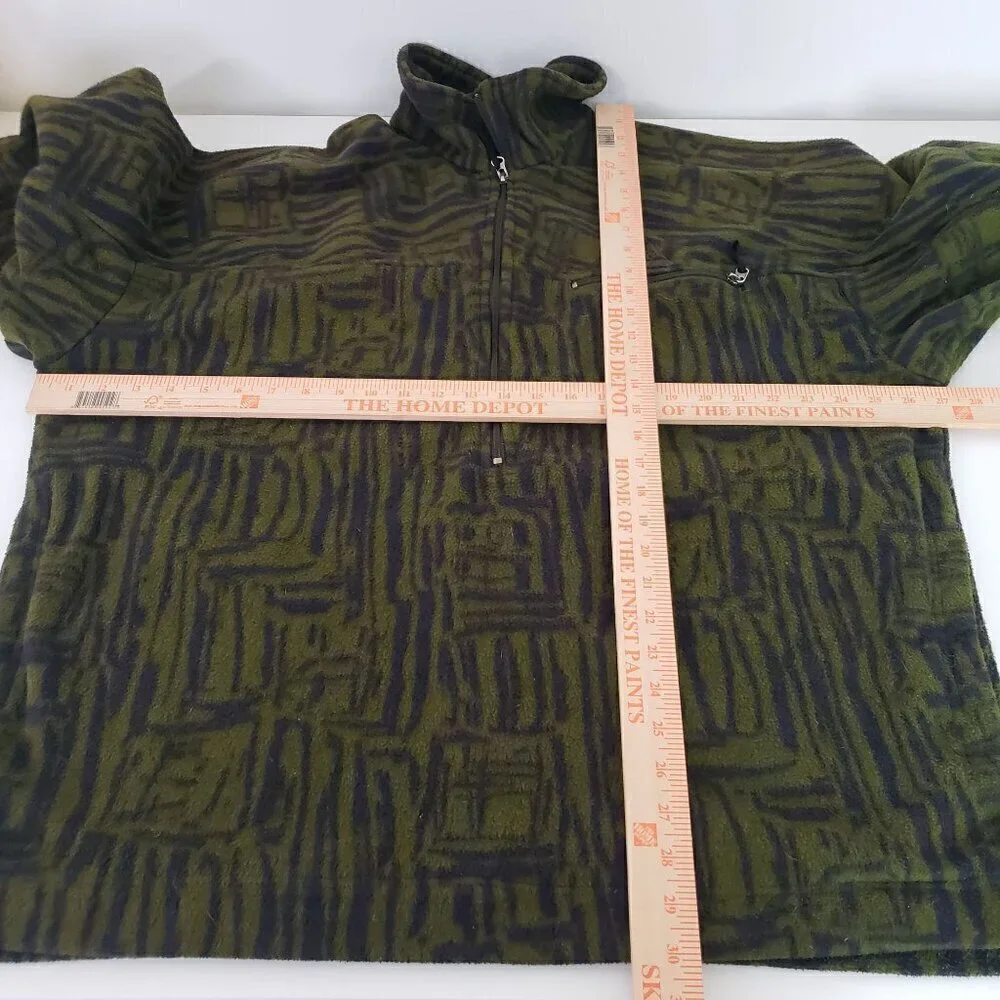 Vintage 90s Nike ACG Fleece Pullover 1/4 Zip Abstract Sweatshirt Mens Size XL